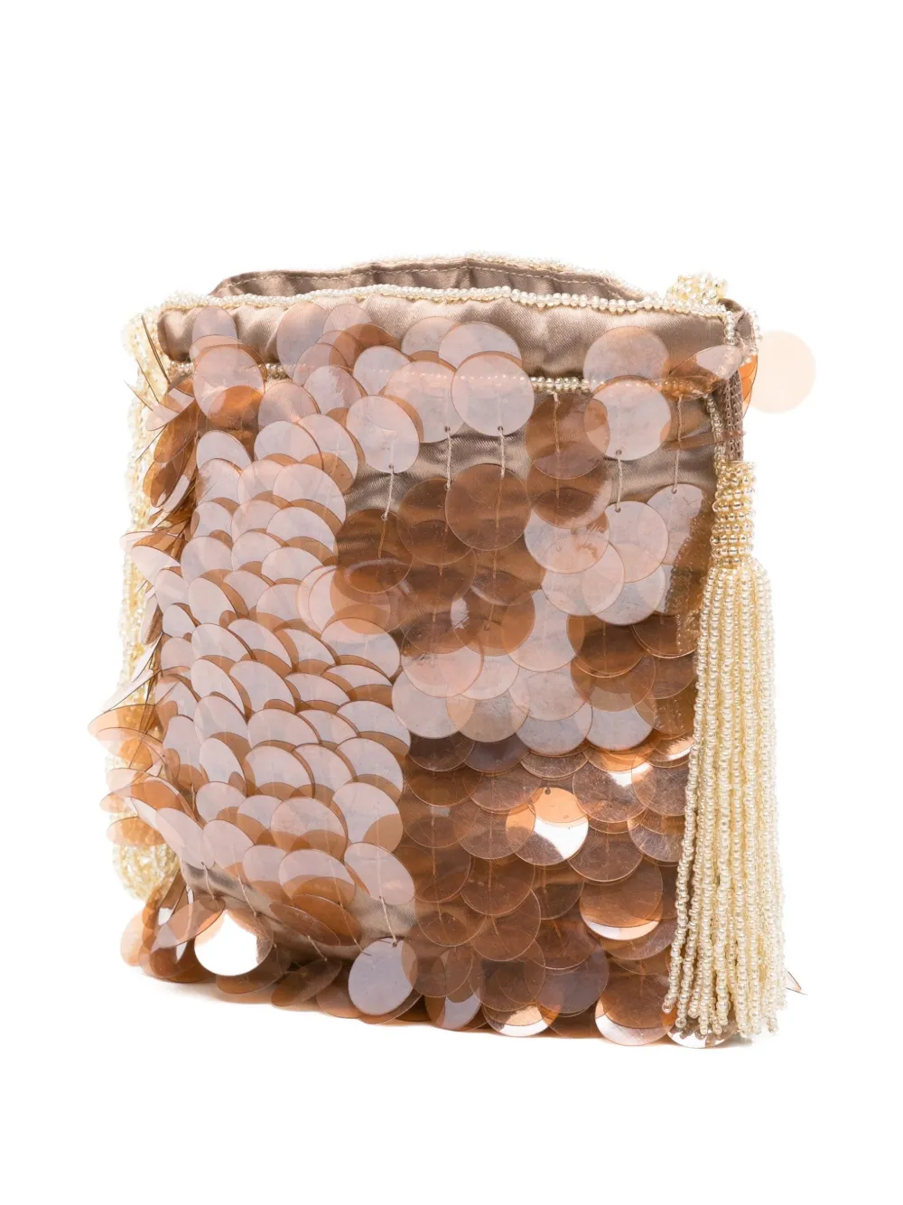 P.A.R.O.S.H. sequinned tassel-detail cross body bag Bruin