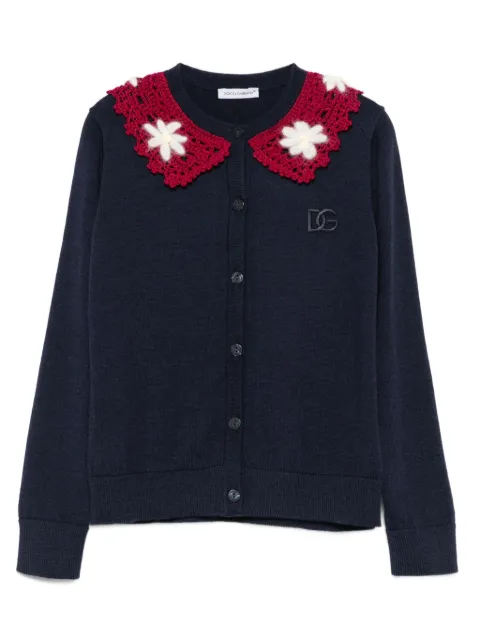 Dolce & Gabbana Kids flower-crochet cardigan