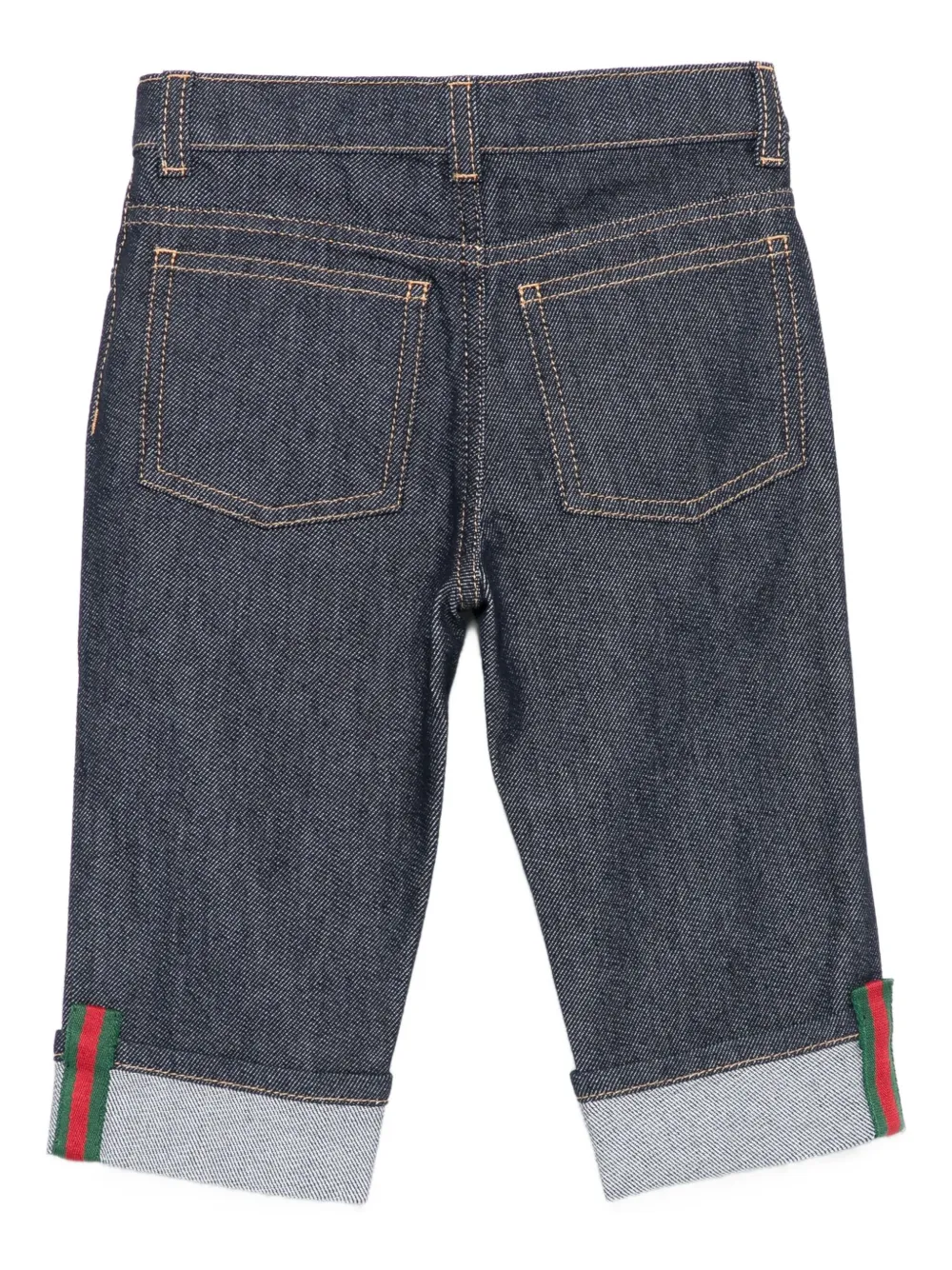 Gucci Kids Jeans met Web-streep Blauw