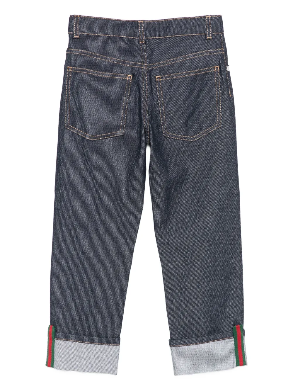Gucci Kids Jeans met Web-detail Blauw