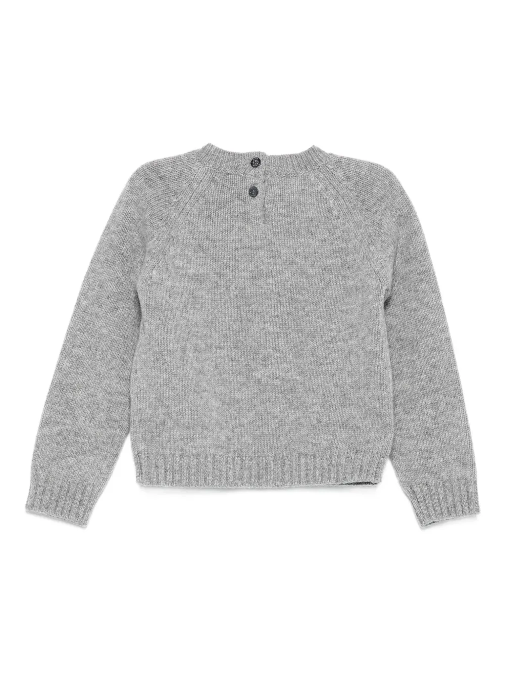 Gucci Kids Trui met geborduurde auto en ronde hals Grijs