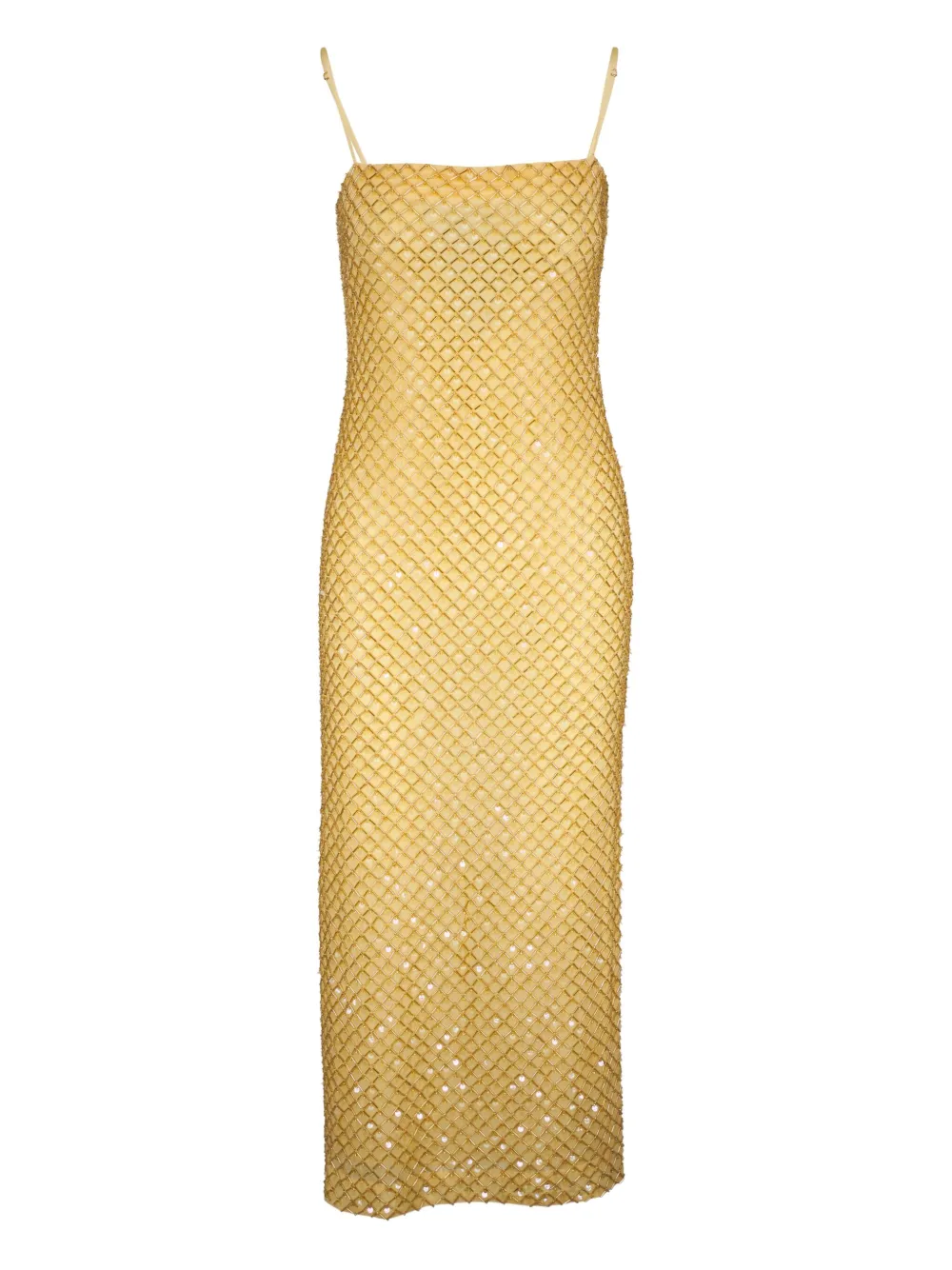 Veronica Beard Sequin-embellished Midi Dress In Yellow