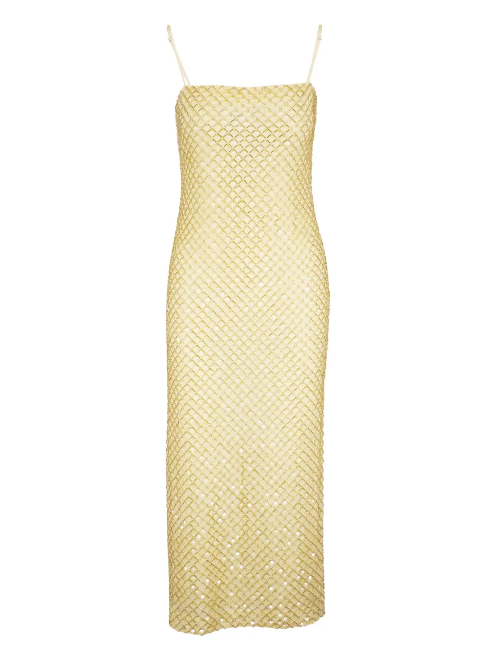 Veronica Beard sequin-embellished midi dress - イエロー Veronica Beard sequin-embellished midi dress - イエロー