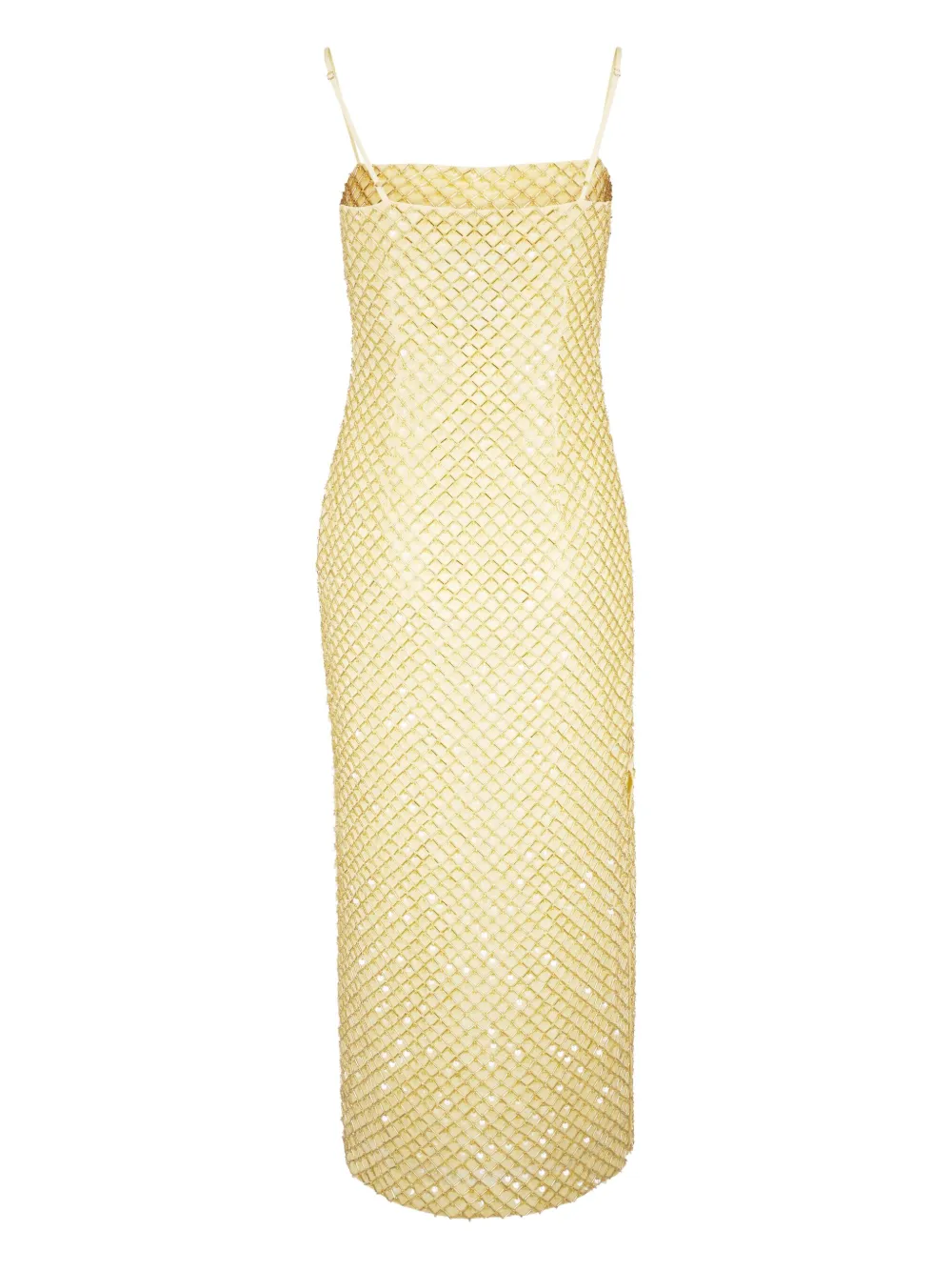 Veronica Beard Midi-jurk verfraaid met pailletten Geel