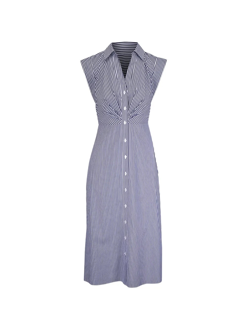 Veronica Beard stripe-pattern shirt dress - Blu