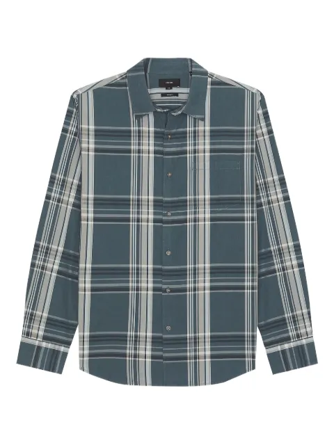 Vince checked long-sleeve shirt