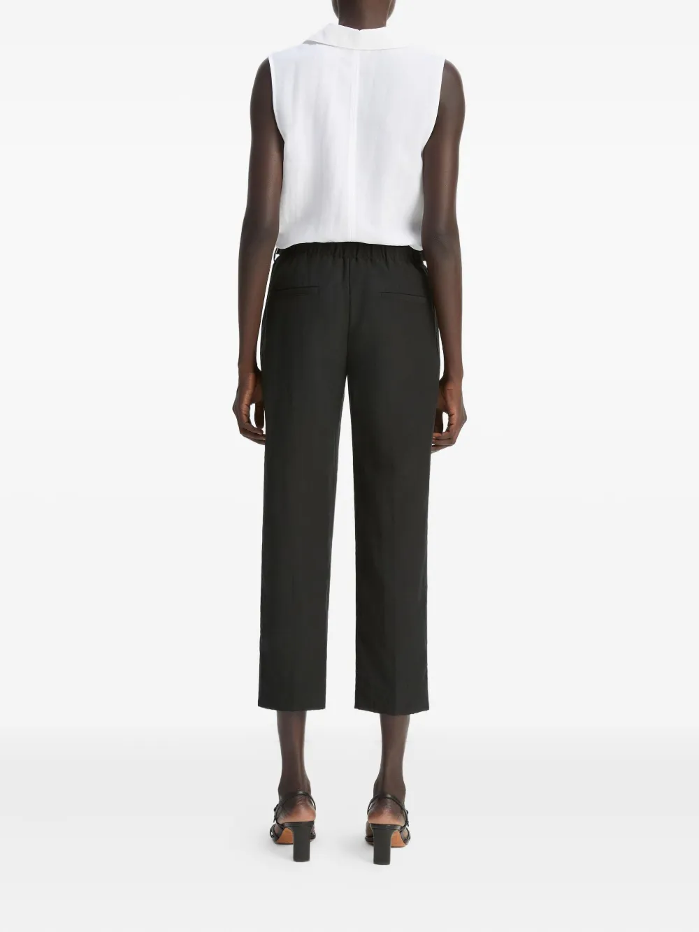 Vince Utility Tab Detail Crop Pants In Black