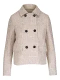 Kiton checked double-breasted jacket - Neutrals