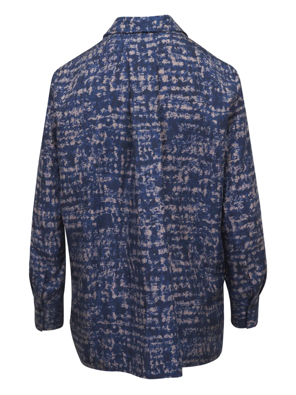 Kiton Blouse met abstracte print - Blauw