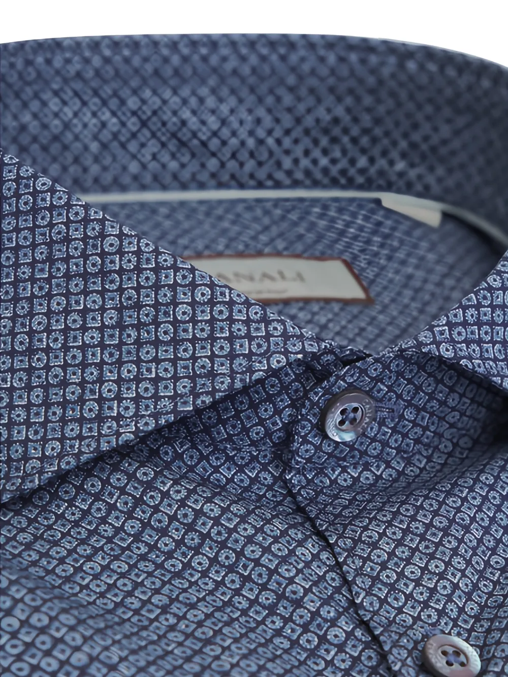 Canali patterned shirt - Blauw