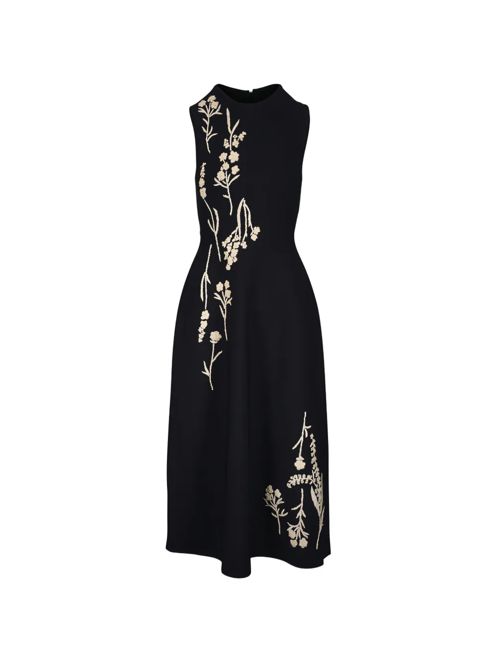 Lela Rose Hailey floral-embroidered dress - Nero