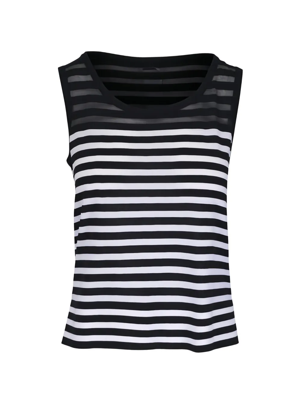 Akris Punto Kodak striped round-neck top - Nero