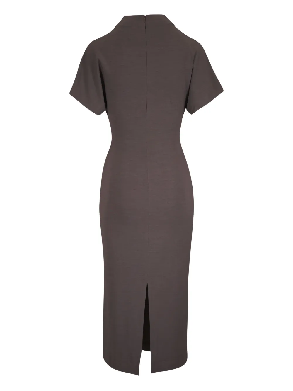 Brunello Cucinelli Midi-jurk met korte mouwen - Bruin