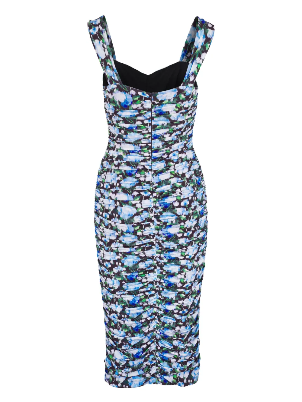 Carolina Herrera Midi-jurk met bloemenprint - Blauw