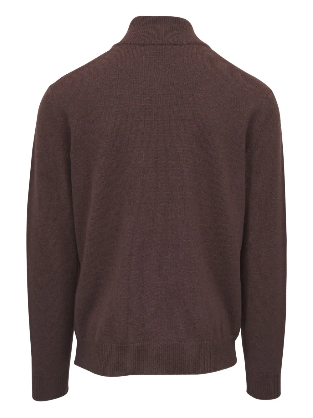Brioni high-neck buttoned sweater - Bruin