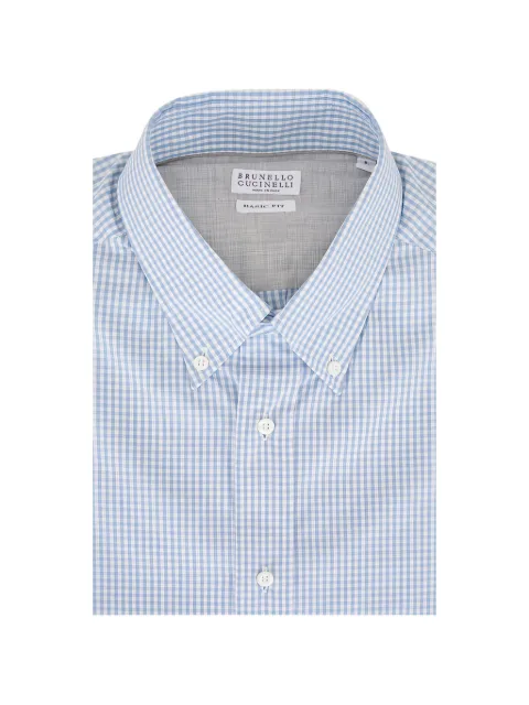 Brunello Cucinelli gingham-pattern button-down shirt