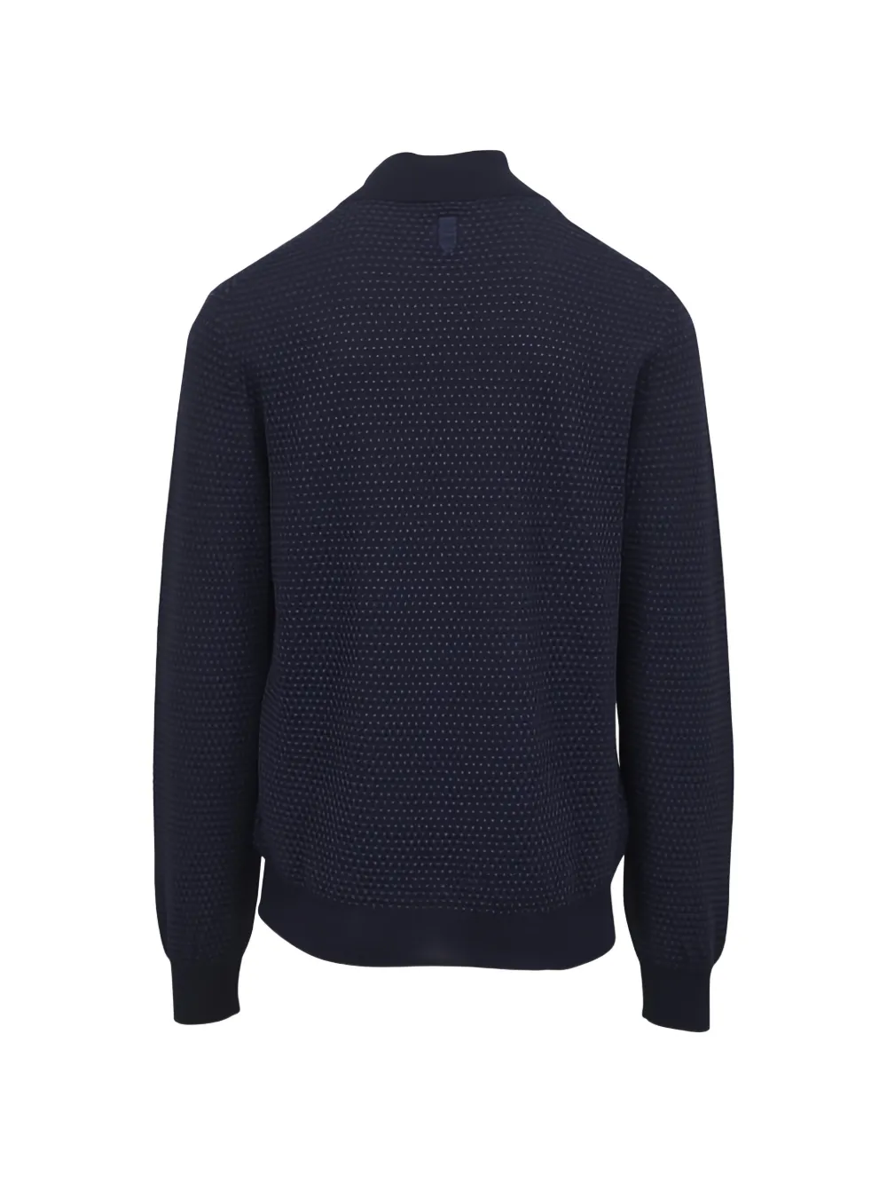 Canali half-zip patterned sweater - Blauw