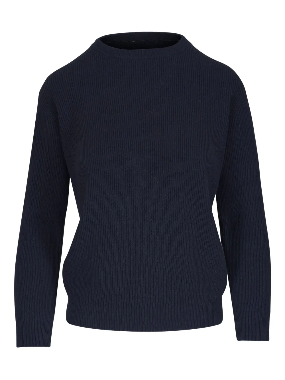 Brunello Cucinelli Ribbed Cashmere Jumper In Blue
