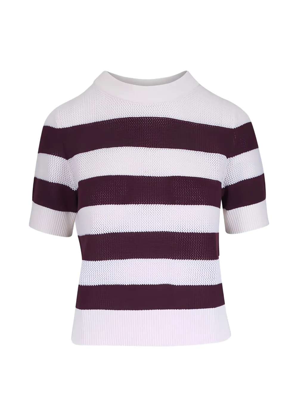 Akris Punto T-shirt girocollo a righe - Bianco