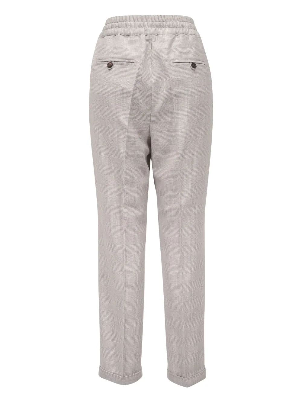 Kiton Geruite broek - Beige
