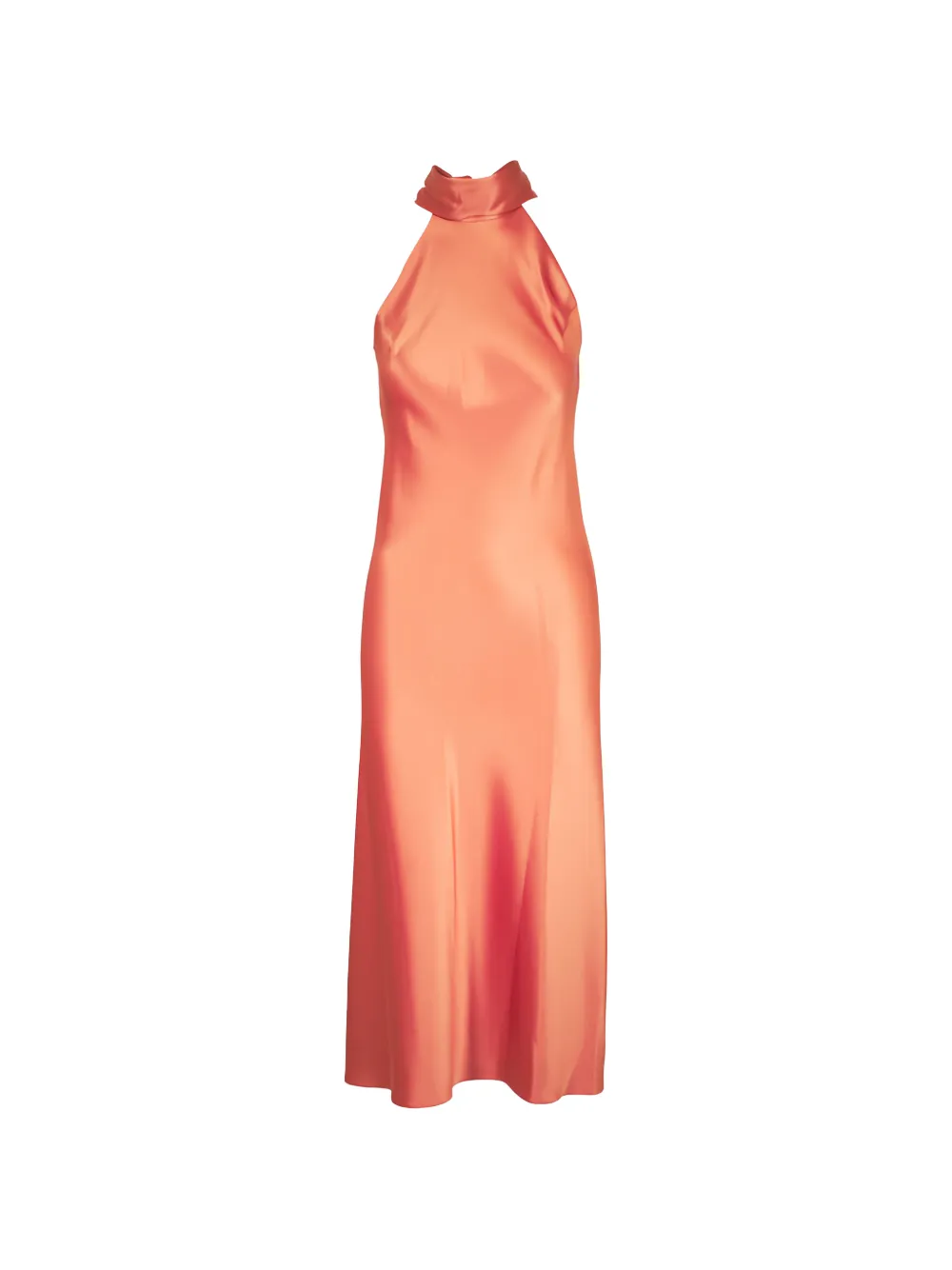 Galvan London Sienna halterneck midi dress - Arancione