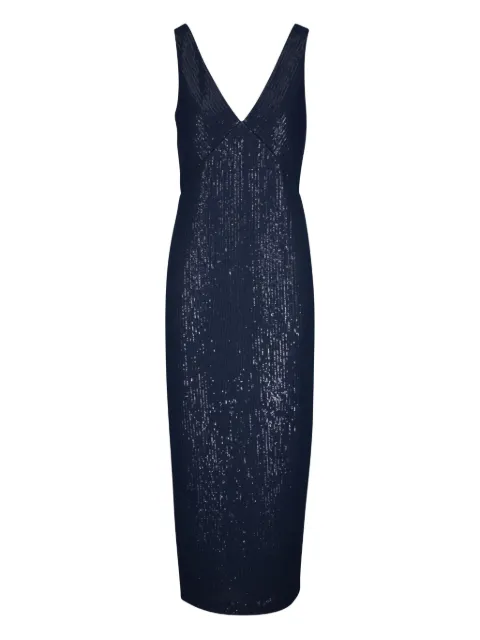 TWP V-neck sequinned dress