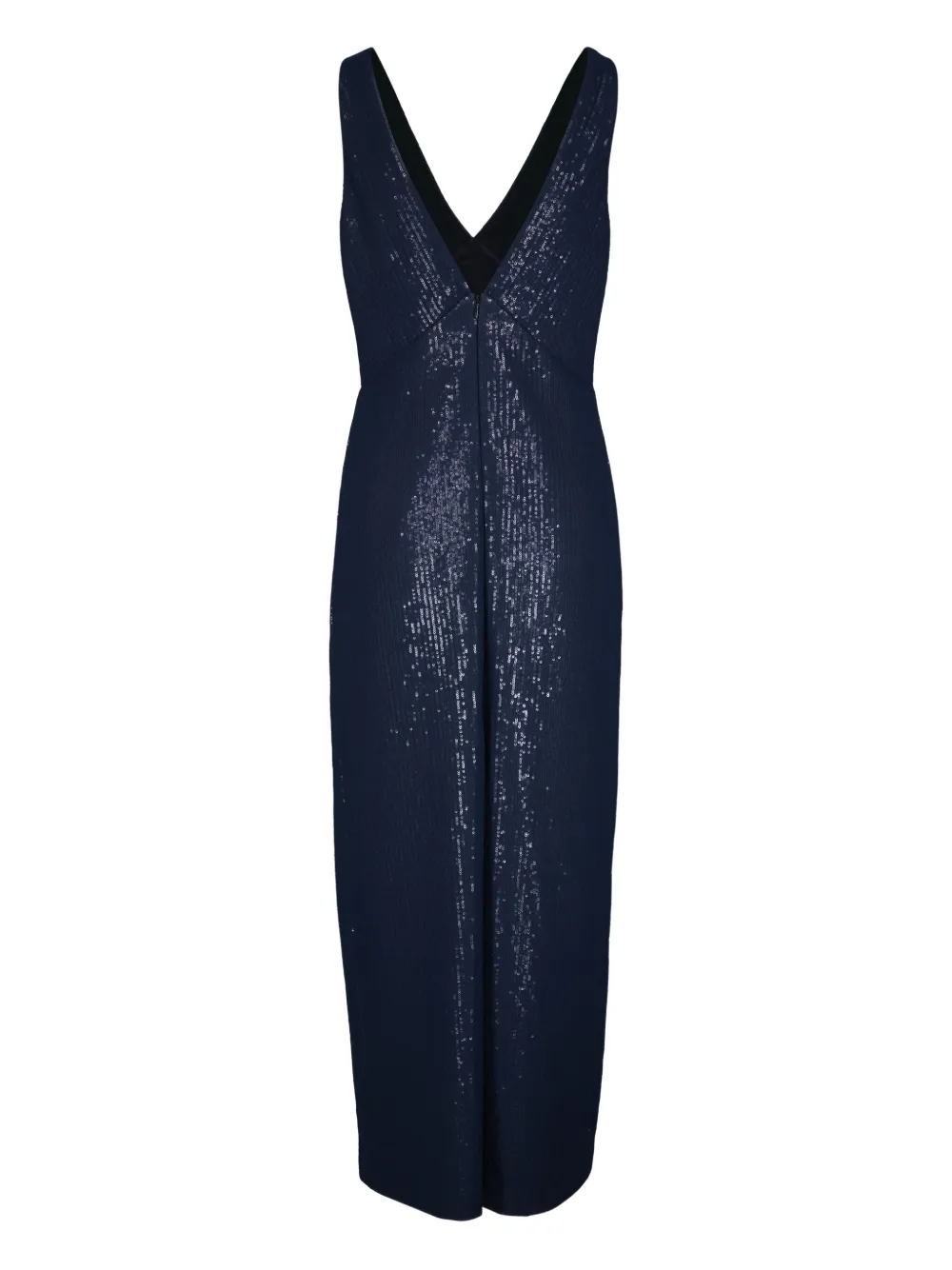 TWP Jurk met pailletten en V-hals - Blauw