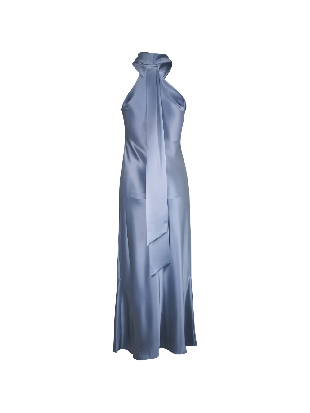 Galvan London sleeveless halterneck dress - Blauw