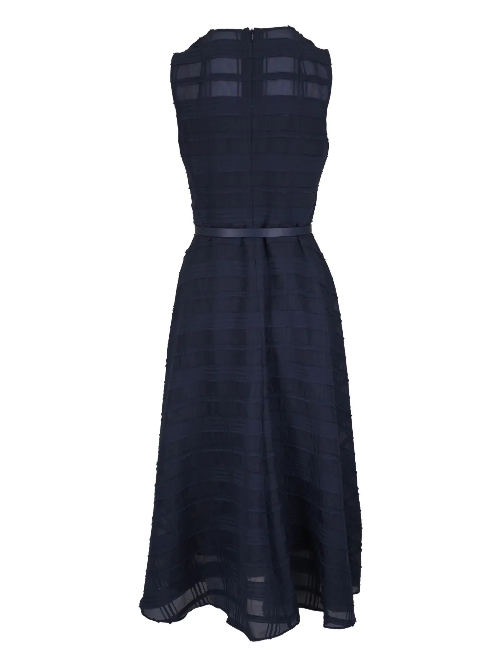 Akris Midi-jurk met textuur en ceintuur - Blauw