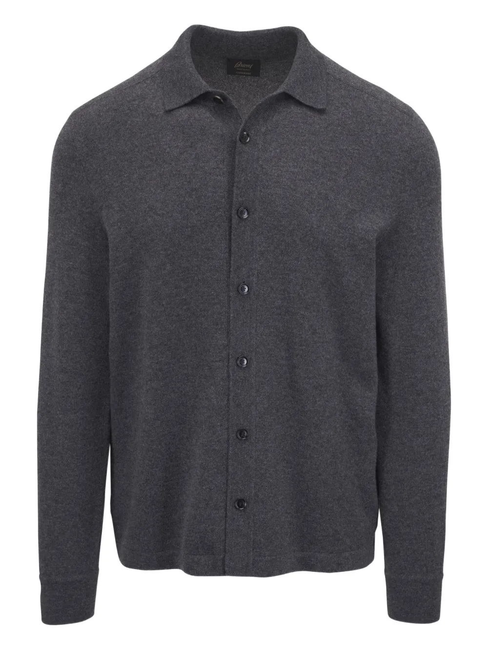 Brioni polo-neck buttoned cardigan | Grey | Image 1