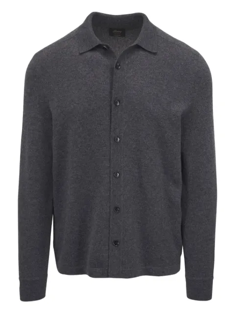 Brioni polo-neck buttoned cardigan