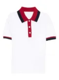 Gucci Kids contrast-collar polo shirt - White