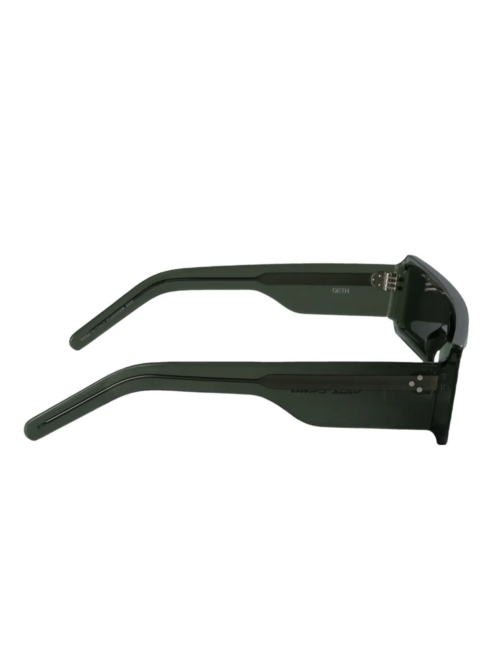 Rick Owens Geth rectangle-frame sunglasses Groen