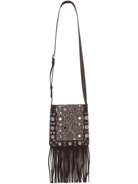 Valentino Garavani mirror-embellished fringe-trim shoulder bag