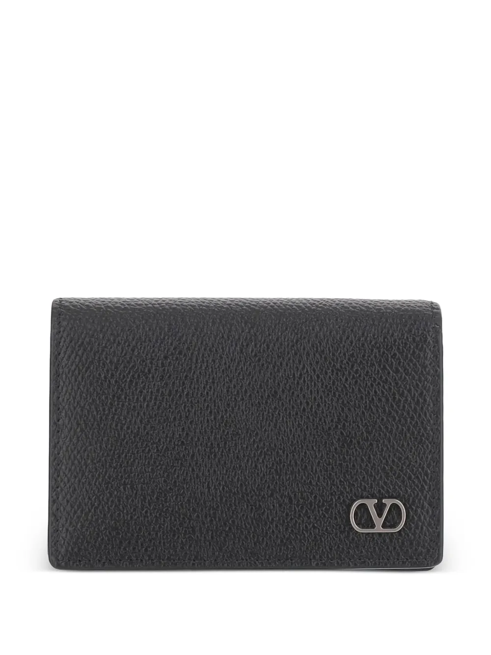Valentino Garavani logo-plaque leather wallet - ブラック Valentino Garavani logo-plaque leather wallet - ブラック