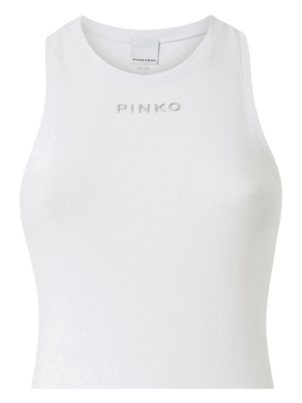 PINKO ribbed crew-neck top Wit
