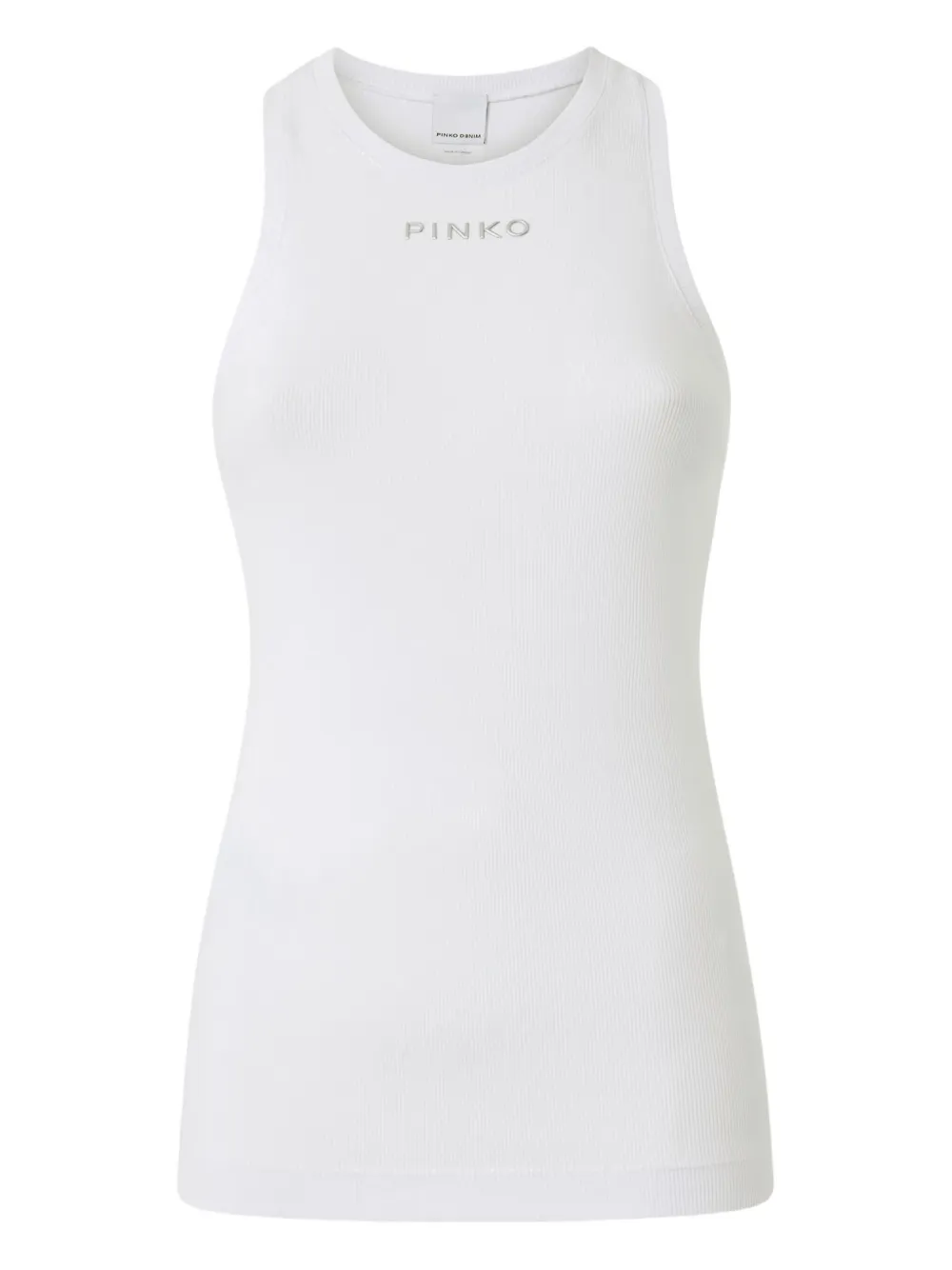 PINKO ribbed crew-neck top Wit