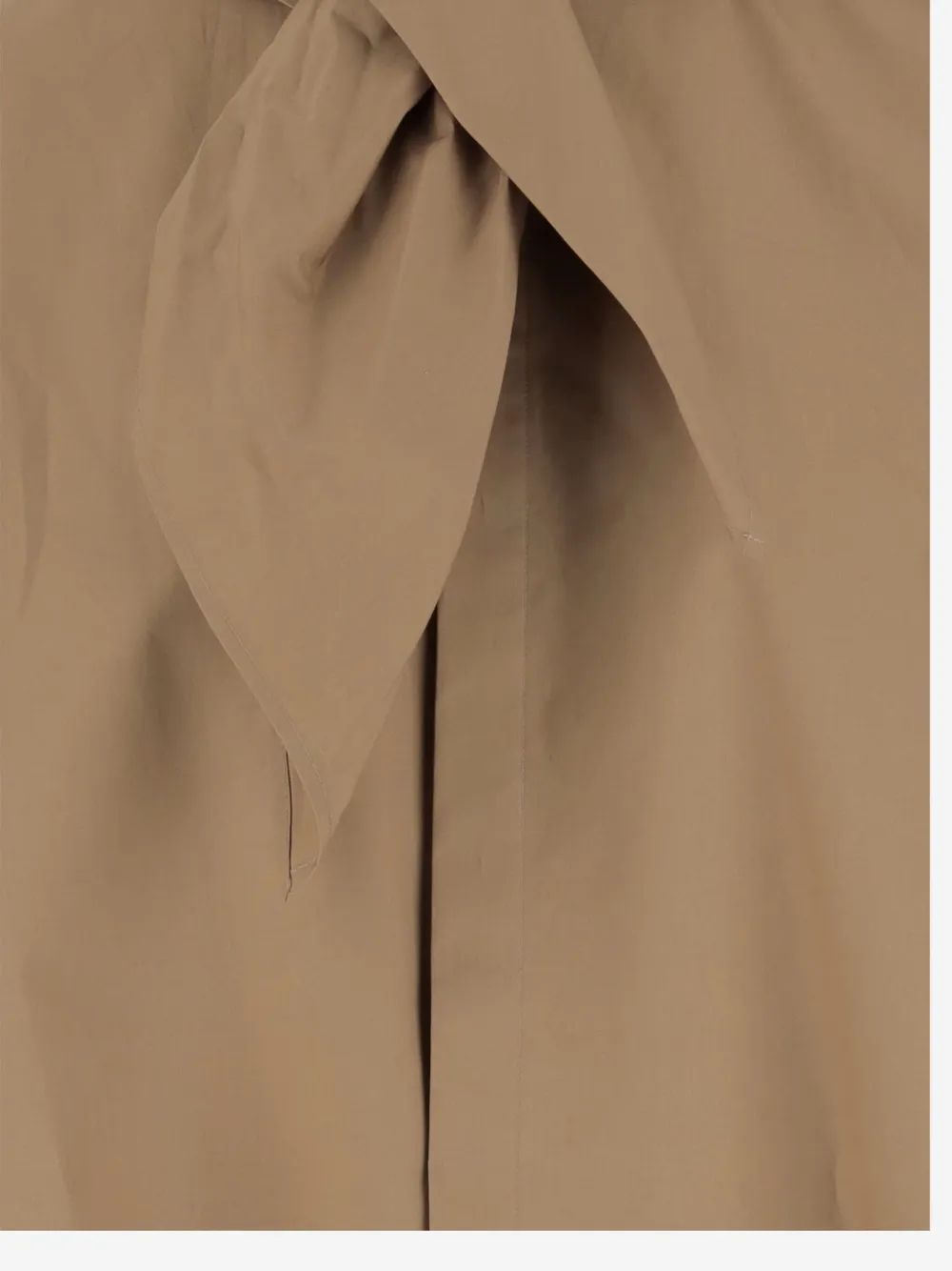 Carven tie-neck cotton blouse Beige