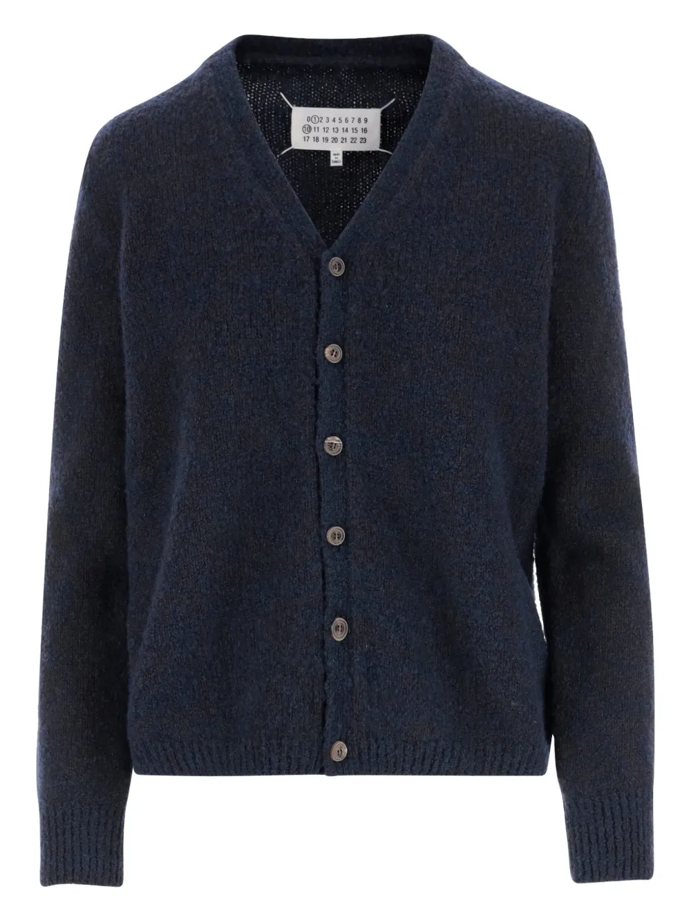 Maison Margiela button-front stitching cardigan Blauw