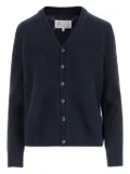 Maison Margiela button-front stitching cardigan - Blue
