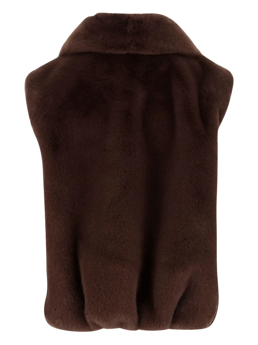 PINKO faux-fur zip-up gilet Bruin