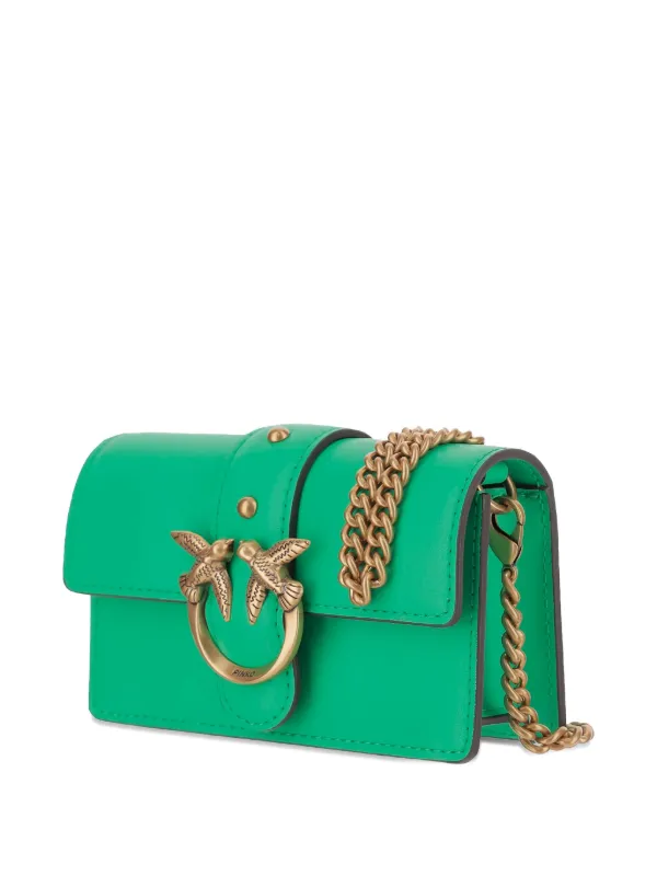 PINKO Love One Mini Bag Green FARFETCH IN