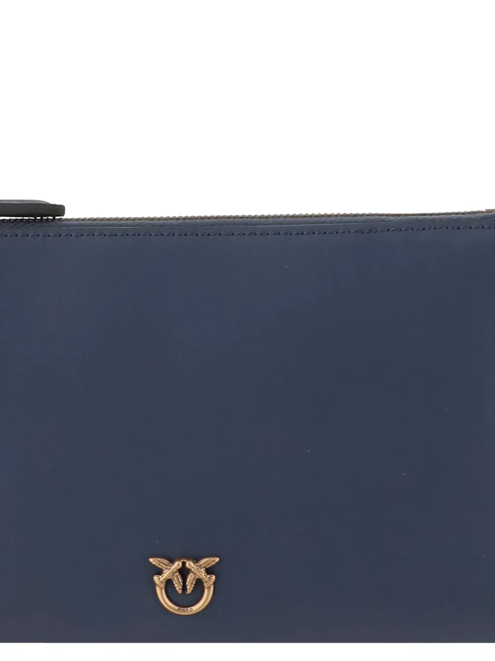 PINKO Clutch met logoplakkaat en rits Blauw