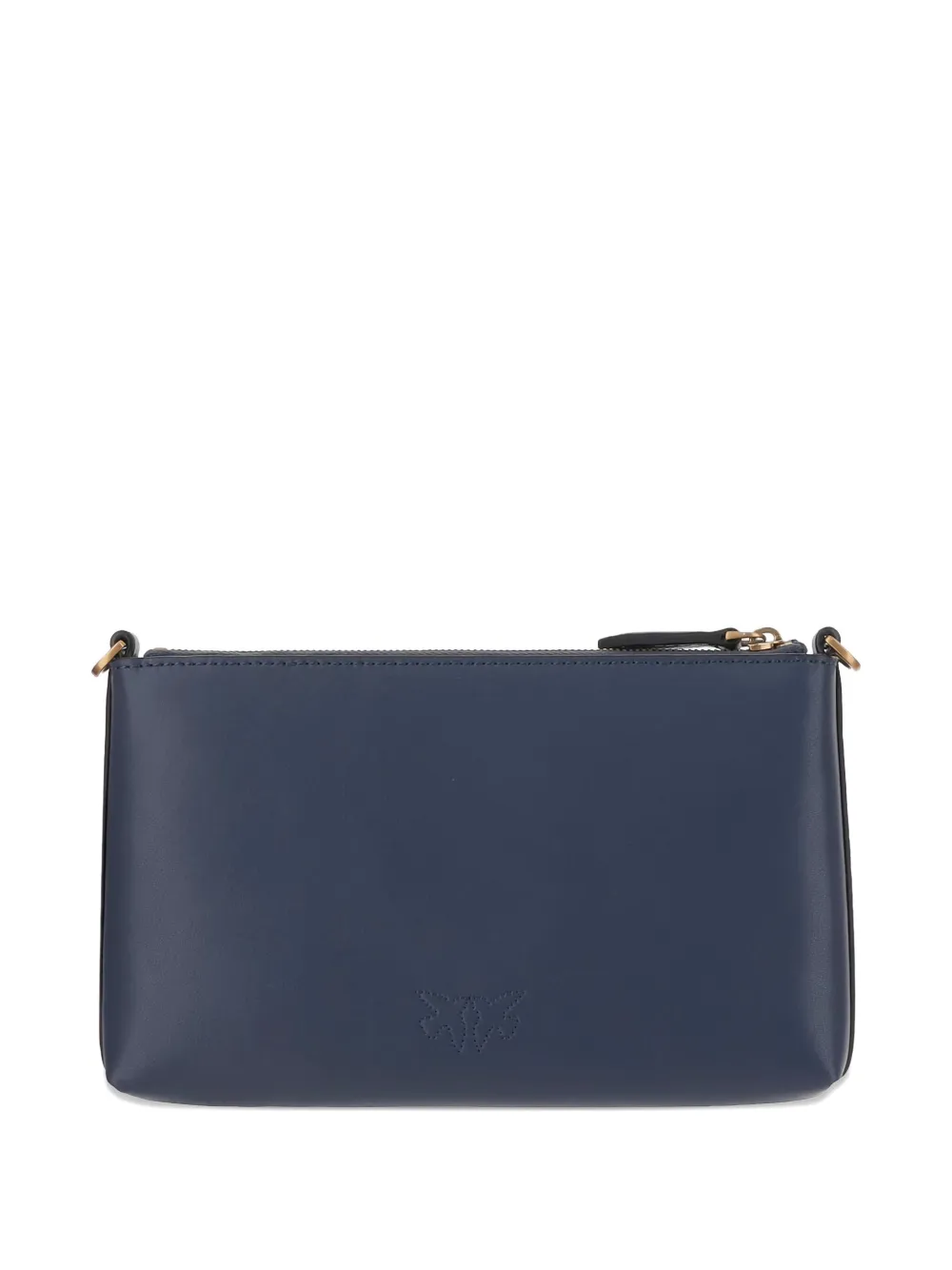 PINKO Clutch met logoplakkaat en rits Blauw