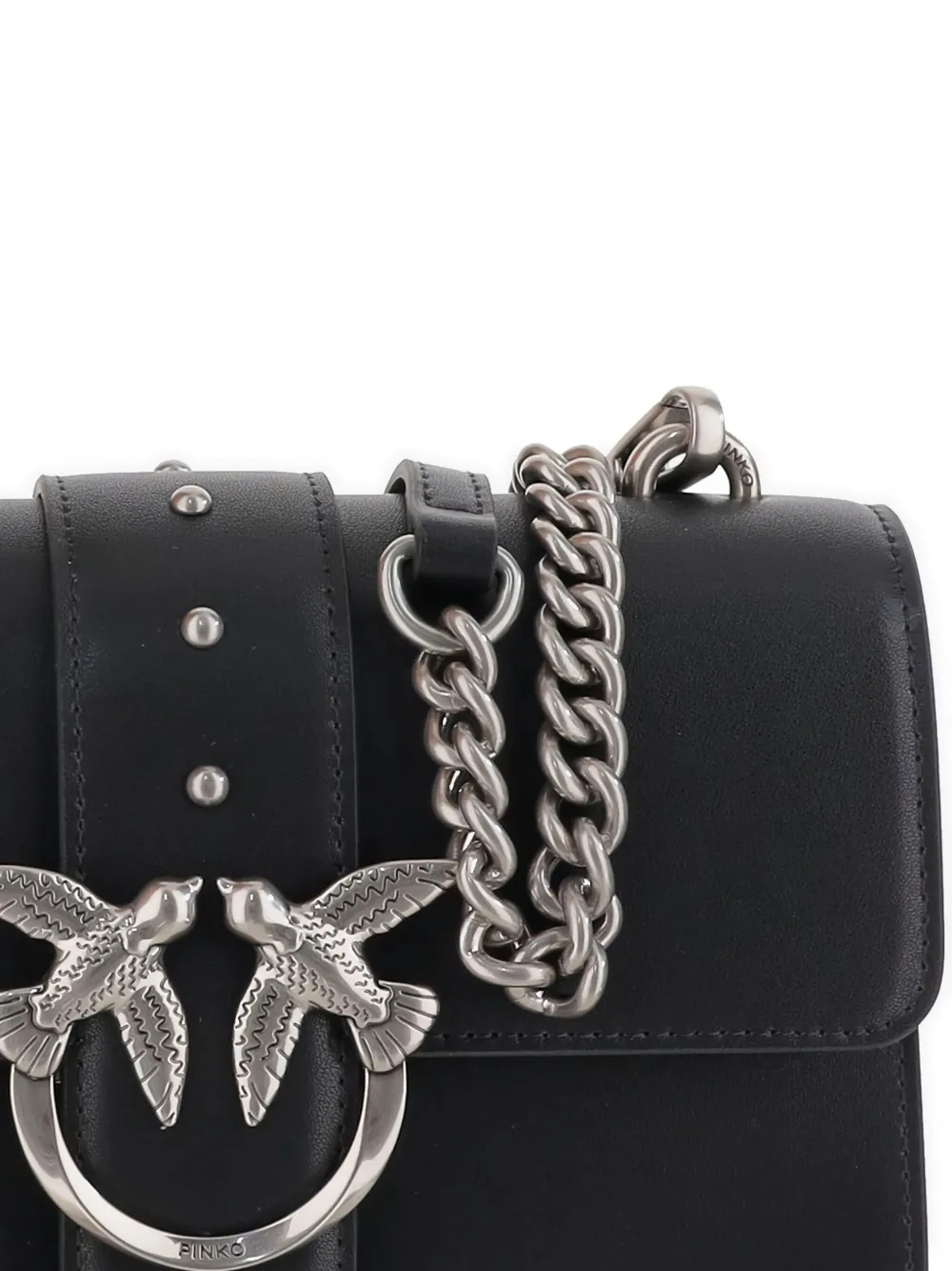 PINKO Love One chain shoulder bag Zwart