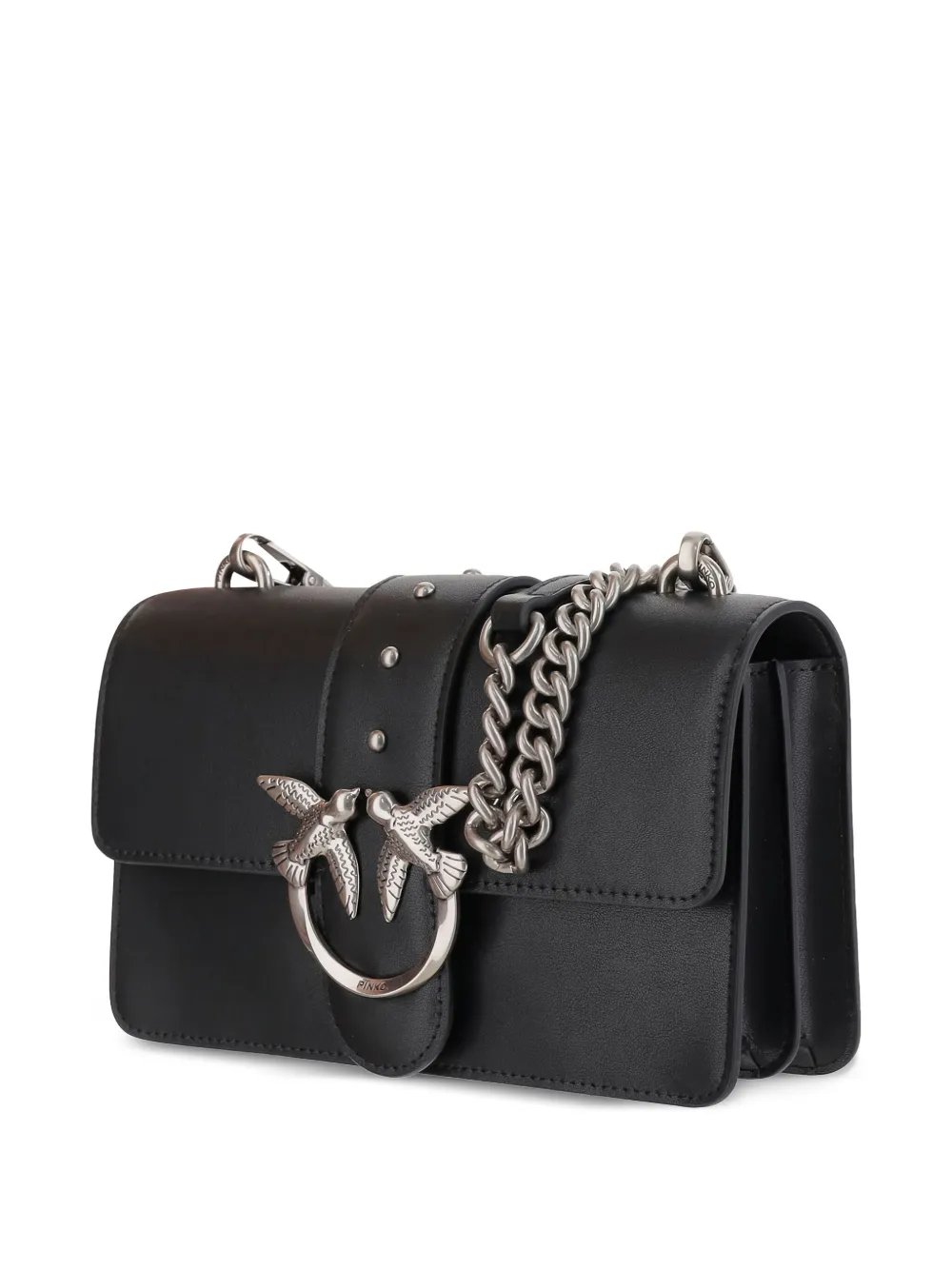 PINKO Love One chain shoulder bag Zwart