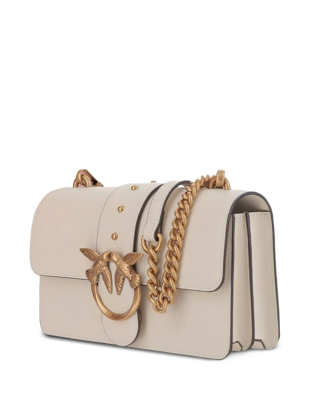 Pinko Love One Chain Shoulder Bag In White