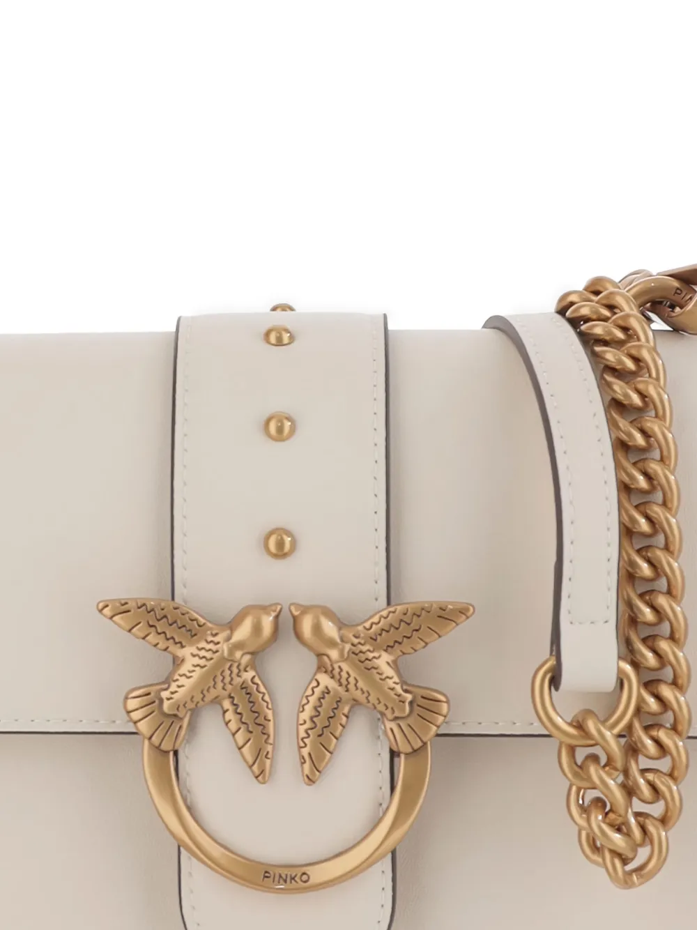 Pinko Love One Chain Shoulder Bag In White