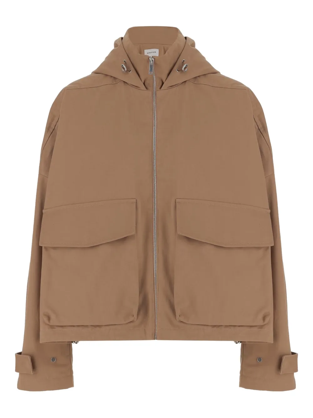ARMARIUM high-collar patch-pocket hooded jacket | Brown | Image 1