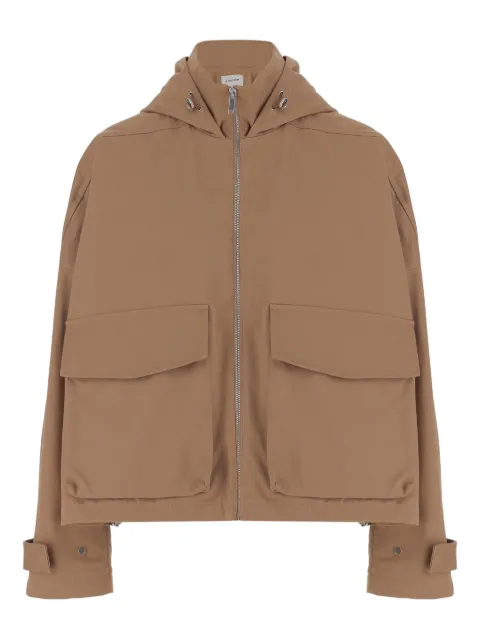 ARMARIUM high-collar patch-pocket hooded jacket
